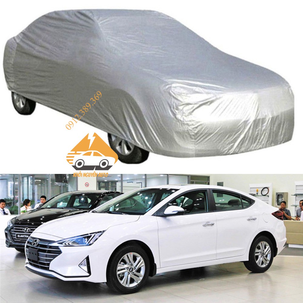 Bạt Phủ xe Ô Tô Hyundai Elantra Vải Dù OXFORD Siêu Bền, Bạt Trùm Xe Hơi Chống Nắng Mưa Bảo Vệ Xe