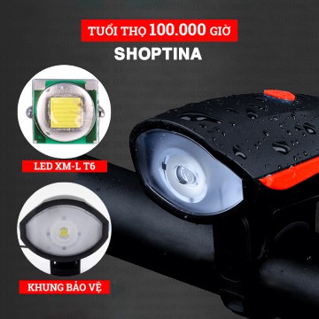 Đèn LED Xe Đạp Siêu Sáng + Còi ( Pin Sạc - Có Bảo Hành ) | BigBuy360 - bigbuy360.vn
