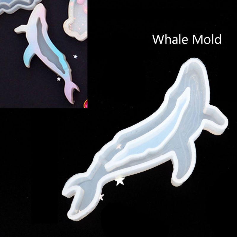 Khuôn Silicon Làm Đồ Trang Sức Hình Cá Voi / Mèo / Trái Tim / Ma Dễ Thương