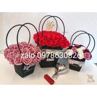 Hoa sáp thơm Giỏ 40 bông. Ib chọn màu.