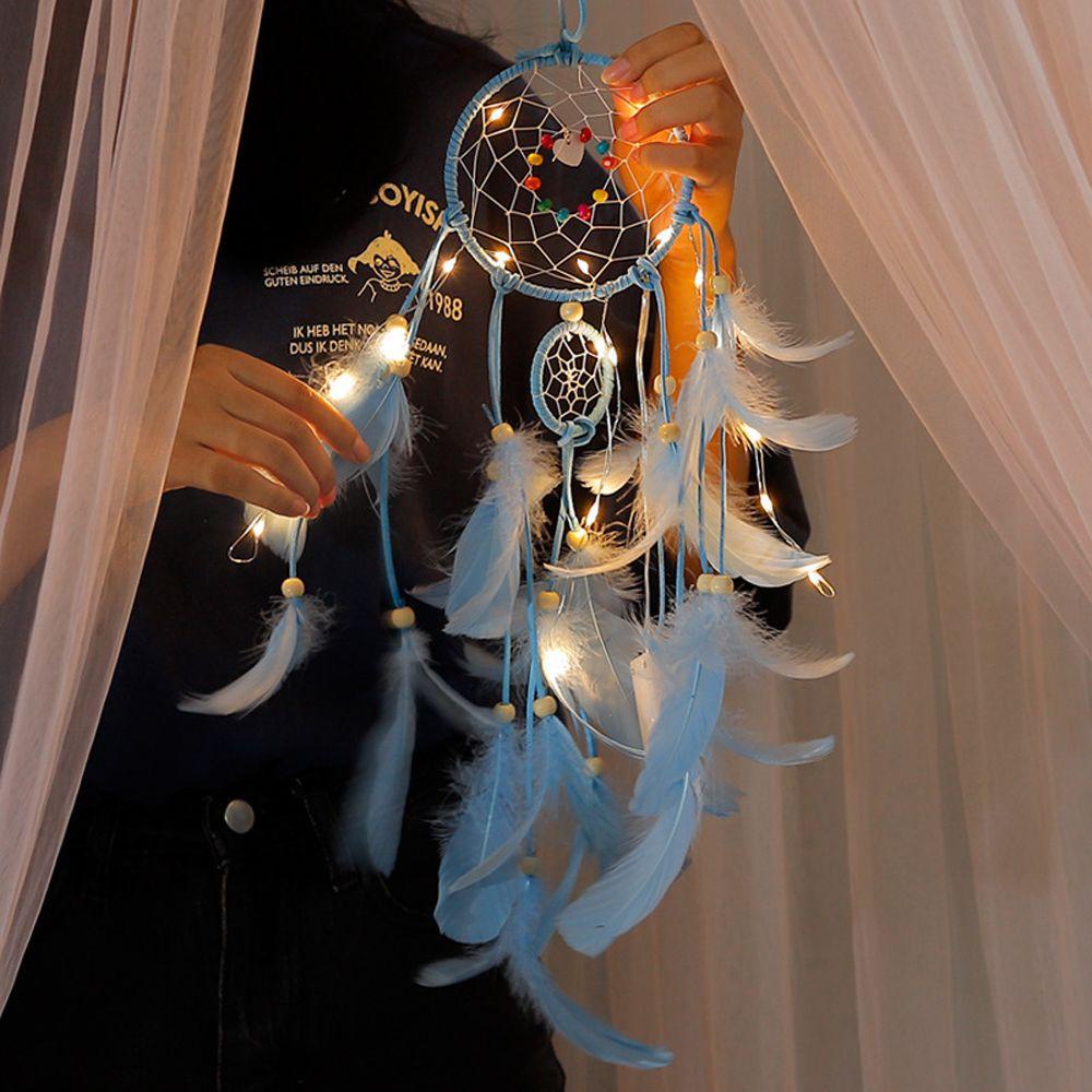 1 Chiếc Vòng Bắt Giấc Mơ Dream Catcher Lông Vũ Treo Trang Trí