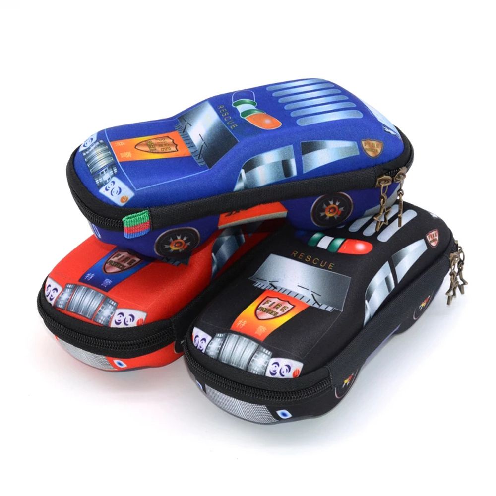 Hộp đựng bút bằng nhựa EVA hình xe hơi hoạt hình 3D nhiều màu dễ thương cho học sinh