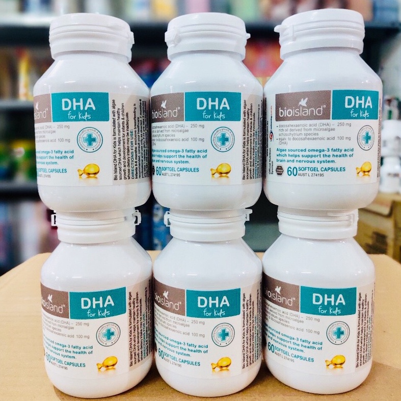 Vitamin DHA Bio Island CHO BÉ hộp 60 viên [Date 10/2025]