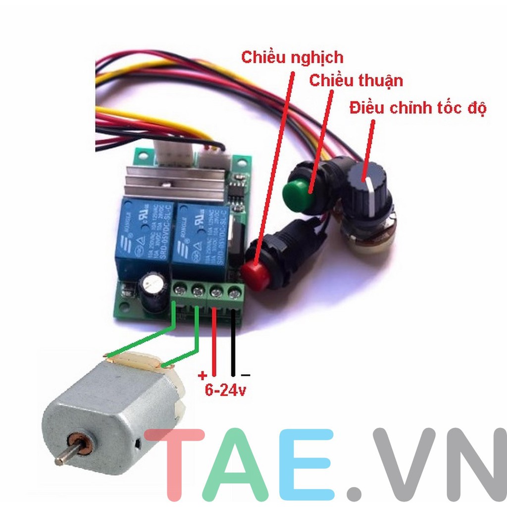 Mạch Điều Khiển Động Cơ DC Có Đảo Chiều