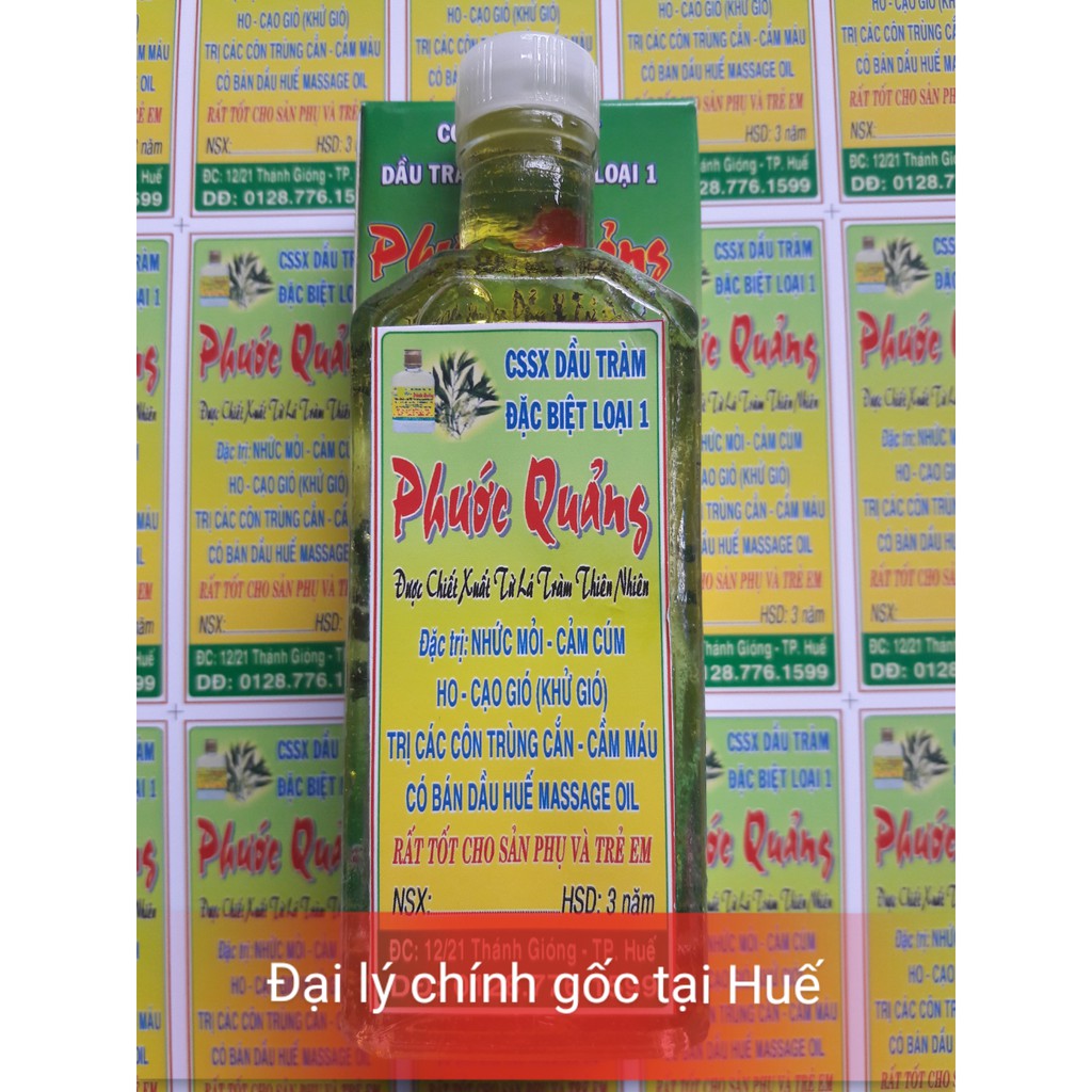 Tinh dầu tràm Huế loại đặc biệt nguyên chất Phước Quảng 50ml