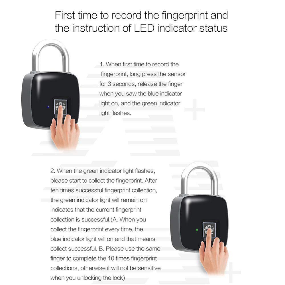 Khoá vân tay TONBUX FingerPrint sử dụng công nghệ quét vân tay để mở khoá, cực kì an toàn, chất liệu thép không rỉ