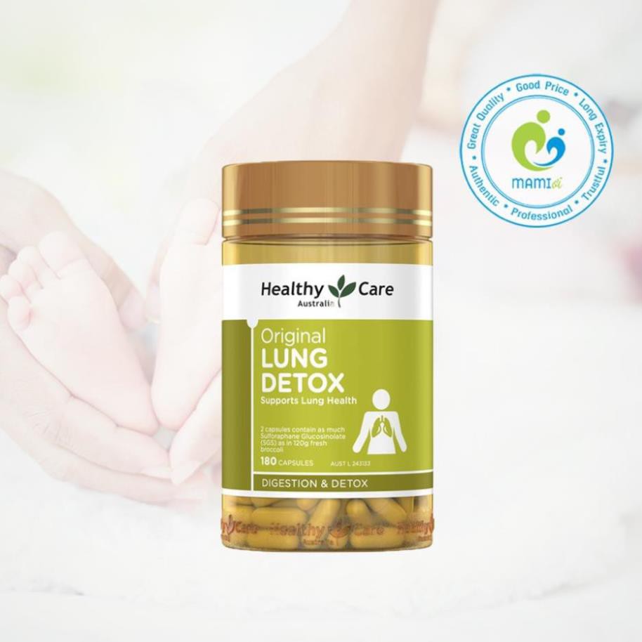 Viên uống bổ phổi (180v) thanh lọc, giải độc phổi cho người lớn từ 18 tuổi Healthy Care Original Lung Detox, Úc | BigBuy360 - bigbuy360.vn