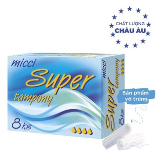 [Chính Hãng]Băng vệ sinh đặt trong Micci Lady Tampon Super 8 lõi|kháng khuẩn|chống viêm|EU