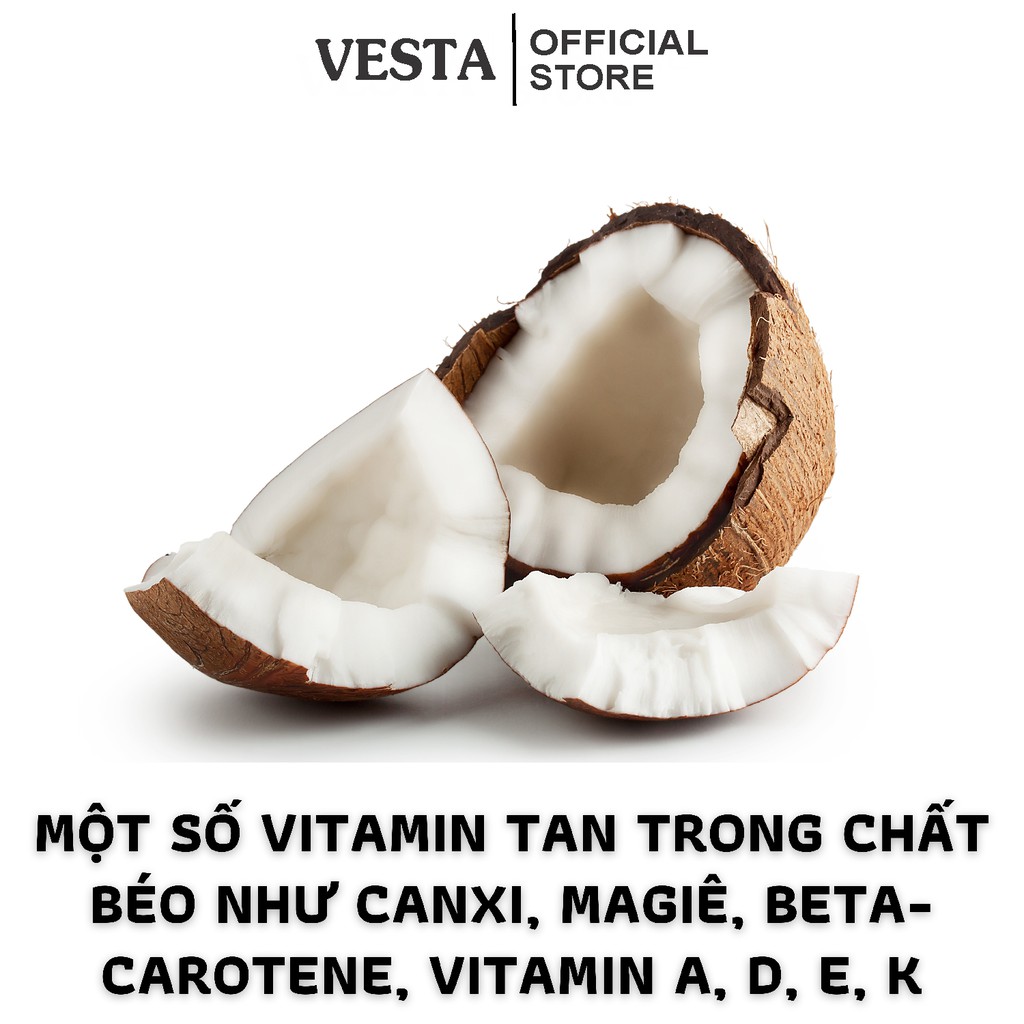 Dầu Dừa 𝑭𝒓𝒆𝒆𝒔𝒉𝒊𝒑 Dầu Dừa Nguyên Chất Ép Lạnh Vesta  30ml