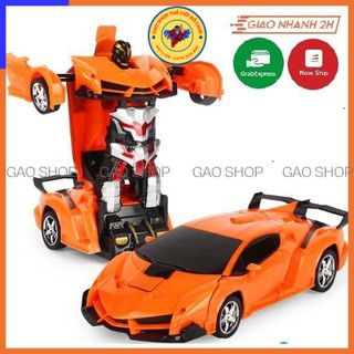 Đồ Chơi Xe ô tô điều khiển từ xa biến hình thành robot có kèm sạc pin, hàng loại 1 Gao shop