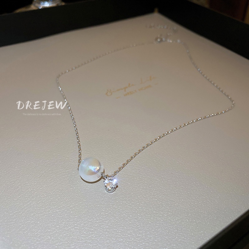 DREJEW Dây chuyền mặt ngọc trai thời trang dành cho nữ