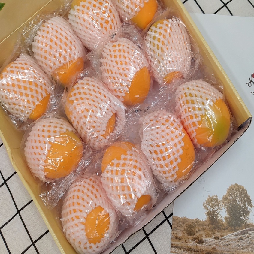 SQUISHY Hình Quả Xoài Chính Vàng Quả Xoài Xanh Lét Kèm Bọc Mềm Mịn Chậm Tăng đáng yêu mochi slime có hư