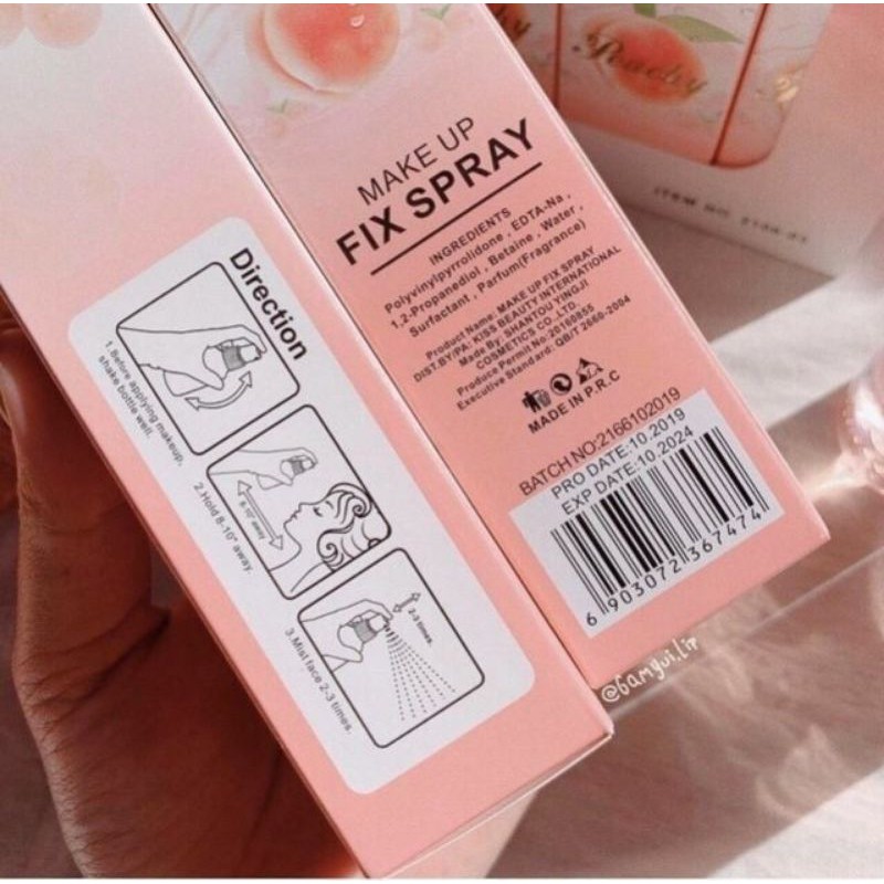 XỊT KHÓA NẾN MAKEUP HƯƠNG ĐÀO KISS BEAUTY 75 ML | BigBuy360 - bigbuy360.vn
