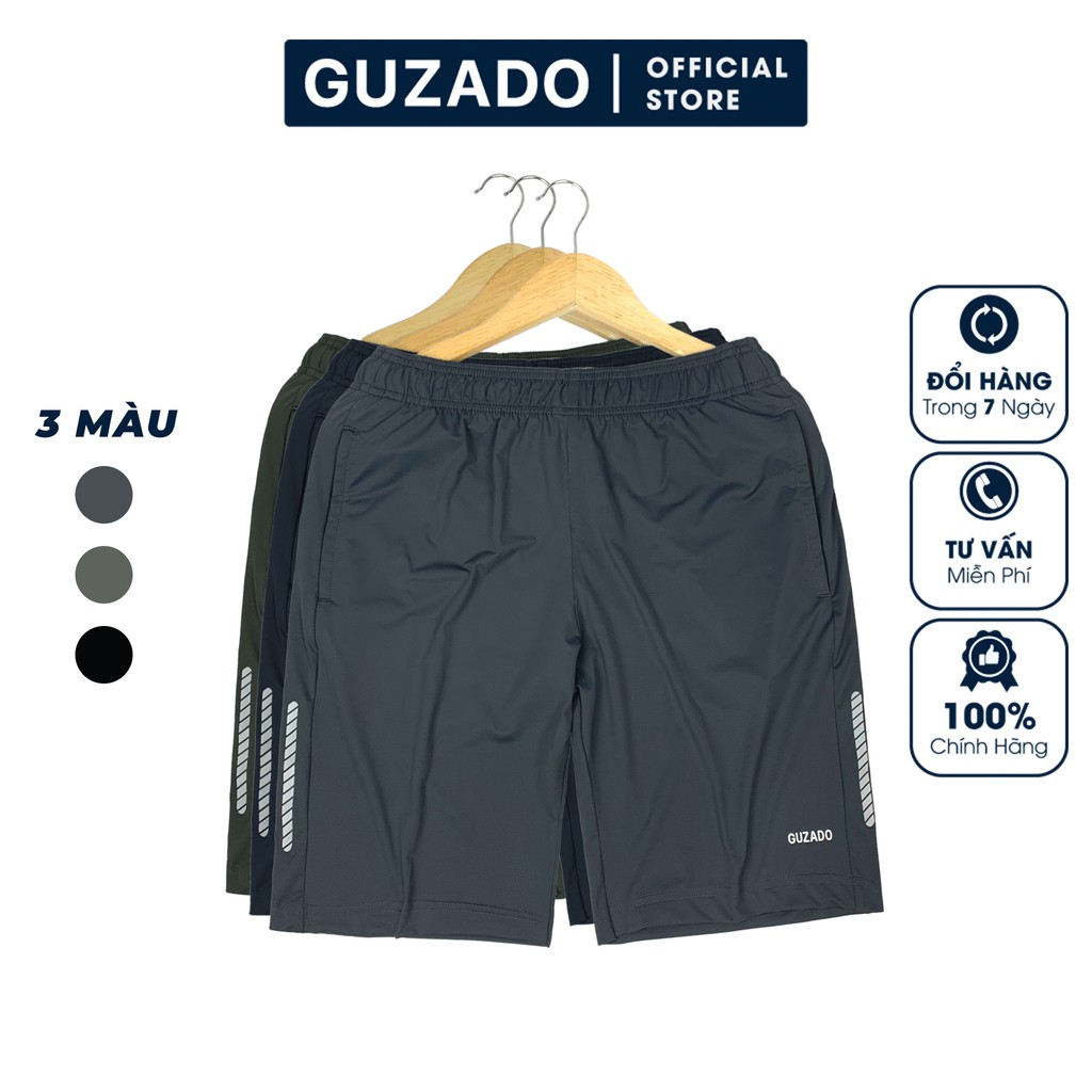 Quần đùi nam Guzado GSR05 vải thun lạnh cao cấp,phong cách trẻ trung khỏe khoắn,co giãn thể thao hay mặ thumbnail
