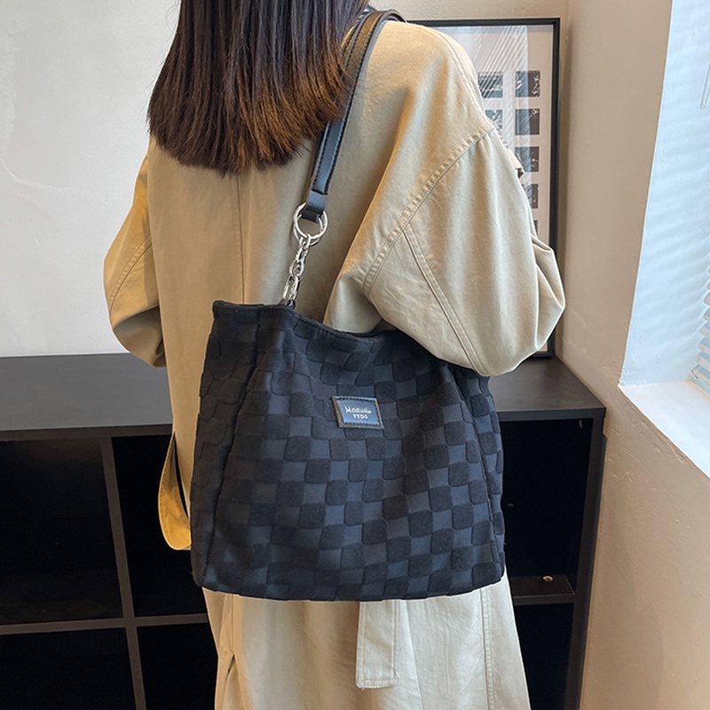 Túi xách IELGY đeo vai vải vạt ngăn rộng sành điệu cho nữ