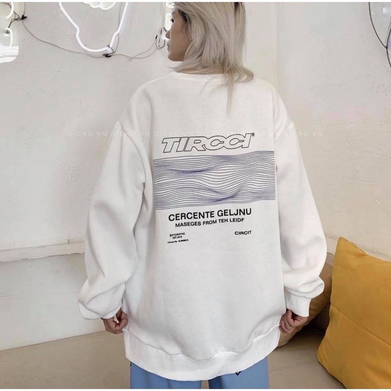 áo sweater tircci real màu trắng size xl (pass lại) (mới 100%)