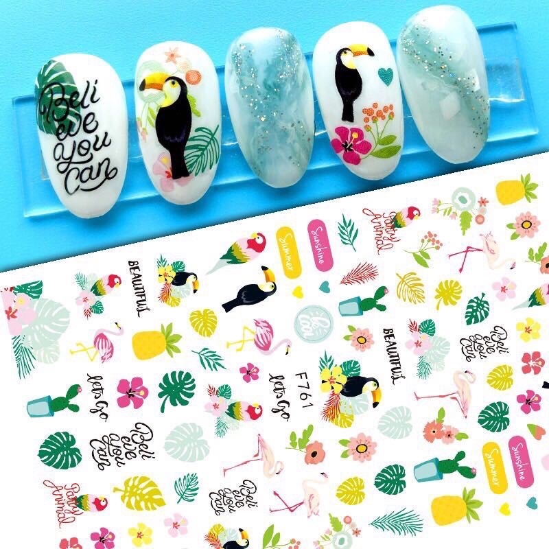 sticker 3d hoa quả dán móng tay nail