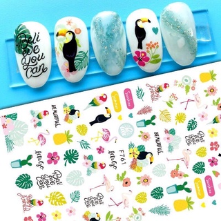 sticker 3d hoa quả dán móng tay nail