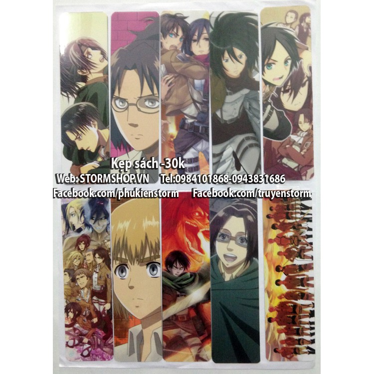 Book Mark Attack on titan -30k