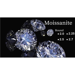 Kim cương gắn răng - đá gắn răng đầu nhọn moissanite - hộp 6 viên có đủ 3 size 2.0 - 2.25 - 2.5