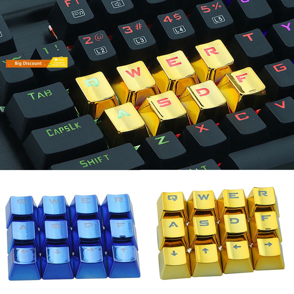 Bộ 12 Nắp Nút Bàn Phím Thay Thế Mạ Điện Cho Máy Chơi Game