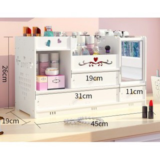 Khay đựng mỹ phẩm PVC cao cấp (size bự) Có đôn