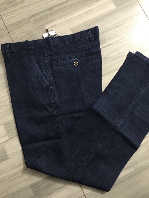 Quần bò nam trung niên túi chéo dáng thụng chất co giãn | BigBuy360 - bigbuy360.vn