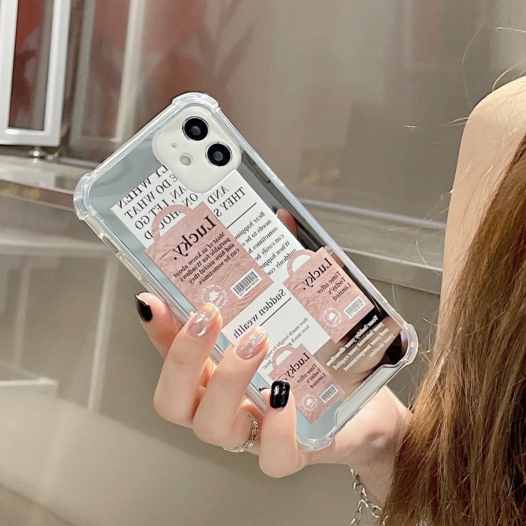 Ốp lưng iphone Ốp Điện Thoại TPU silicon Mặt Gương Cho Iphone 11 / 12 / 13 Pro Max 13 Mini Xr Xs Max 7 8 Plus Se 2020 14 Dinuo case