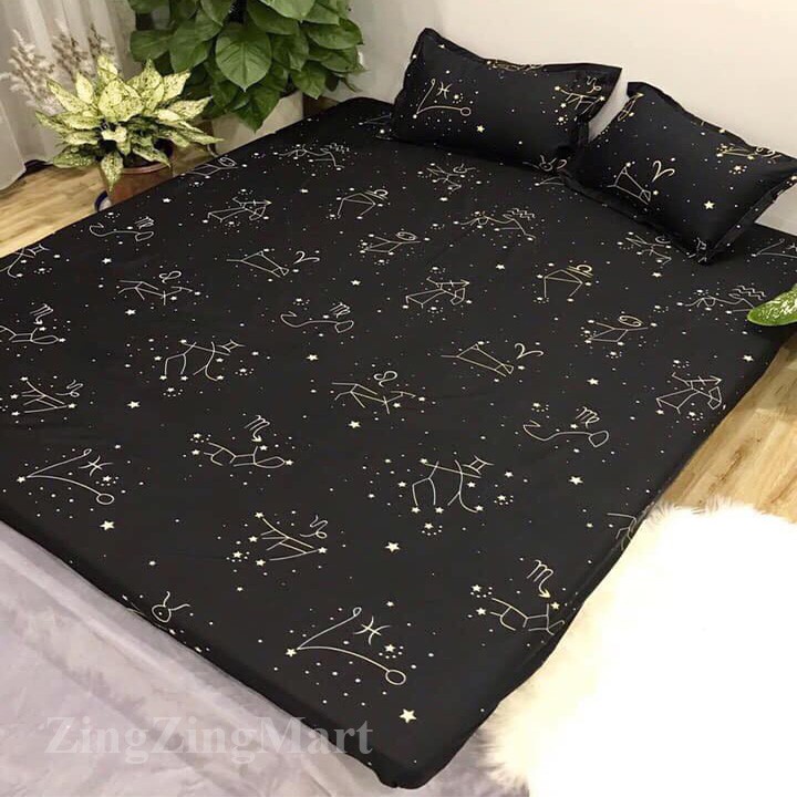 [ZingZing] Bộ Ga Bọc Nệm Kèm 2 Vỏ Gối Nằm (Set 3 Món )