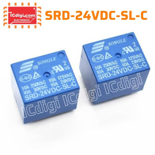 Relay Rơ le 24V 10A SRD-24VDC-SL-C 5 Chân