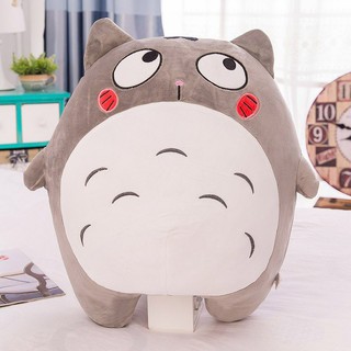 Gấu bông , gối ôm totoro Siêu đáng yêu-Vải nhung mềm mịn, gòn trắng nhồi đầy đặn