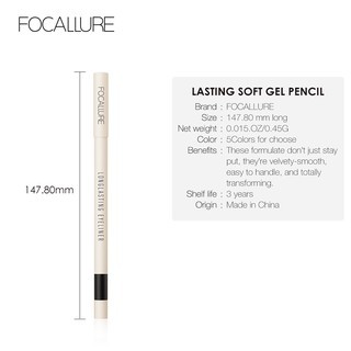 Chì kẻ mắt Focallure Lasting Soft Gel Pencil - FCKMT1 | BigBuy360 - bigbuy360.vn