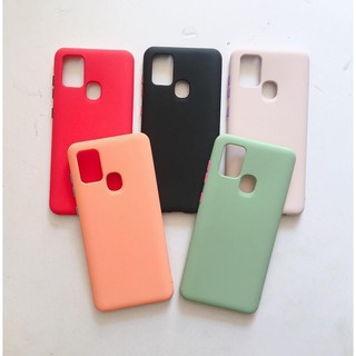 SAMSUNG A21s ỐP SILICONS CHỐNG BẪN NÚT MÀU( HÀNG ĐẸP)