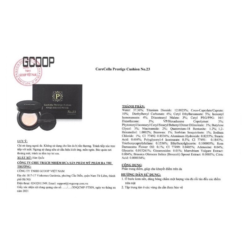 [CHÍNH HÃNG HÀN QUỐC]_ PHẤN NƯỚC 4 IN 1 CARE CELLA