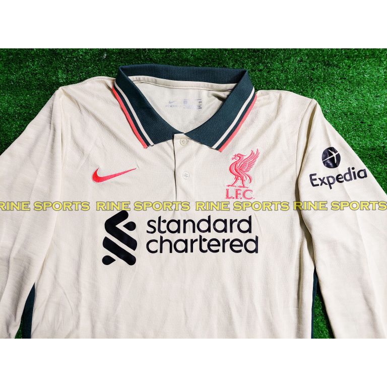 Bộ áo bóng đá liver - liverpool kem Dài Tay Hàng Super Thailand Logo Thuê toàn bộ giống thi đấu 100%
