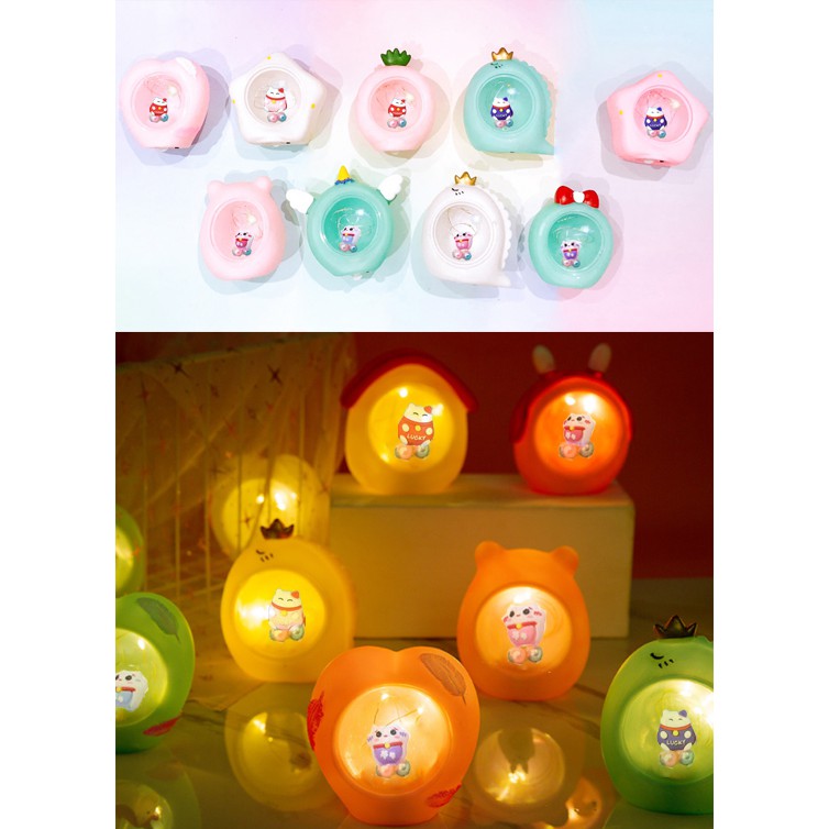 đèn ngủ mèo may mắn maneki neko đom đóm DLD6 Đèn Led Siêu Dễ Thương đèn trang trí cute