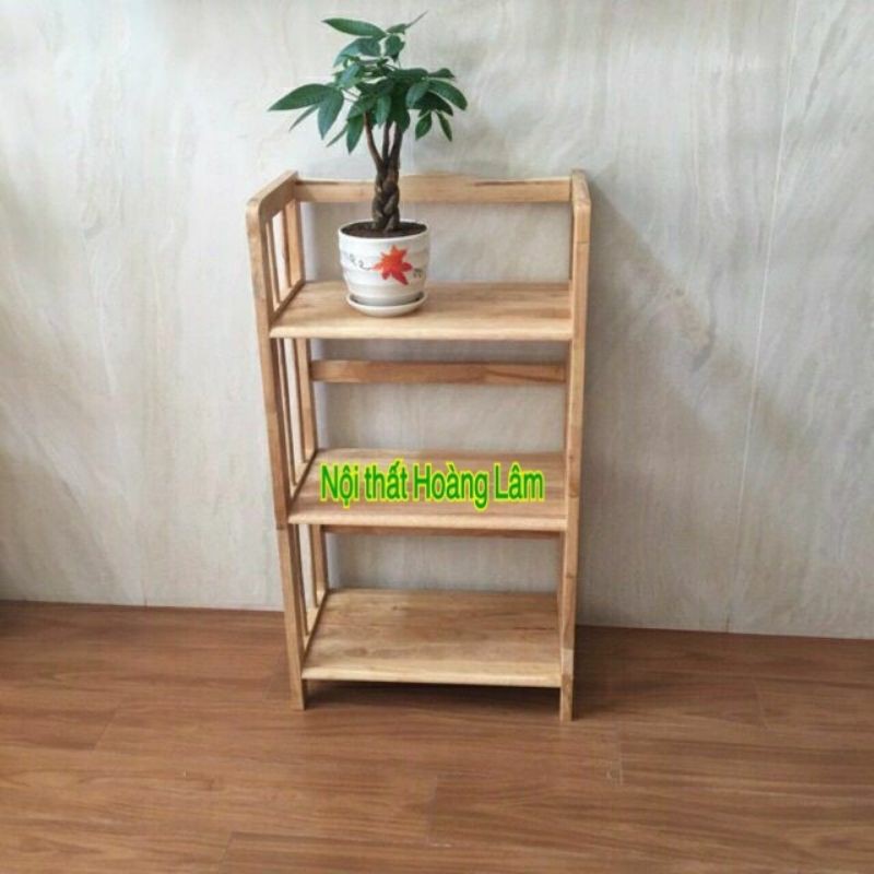 Kệ sách 50cm , 3 tầng gỗ cao su tự nhiên