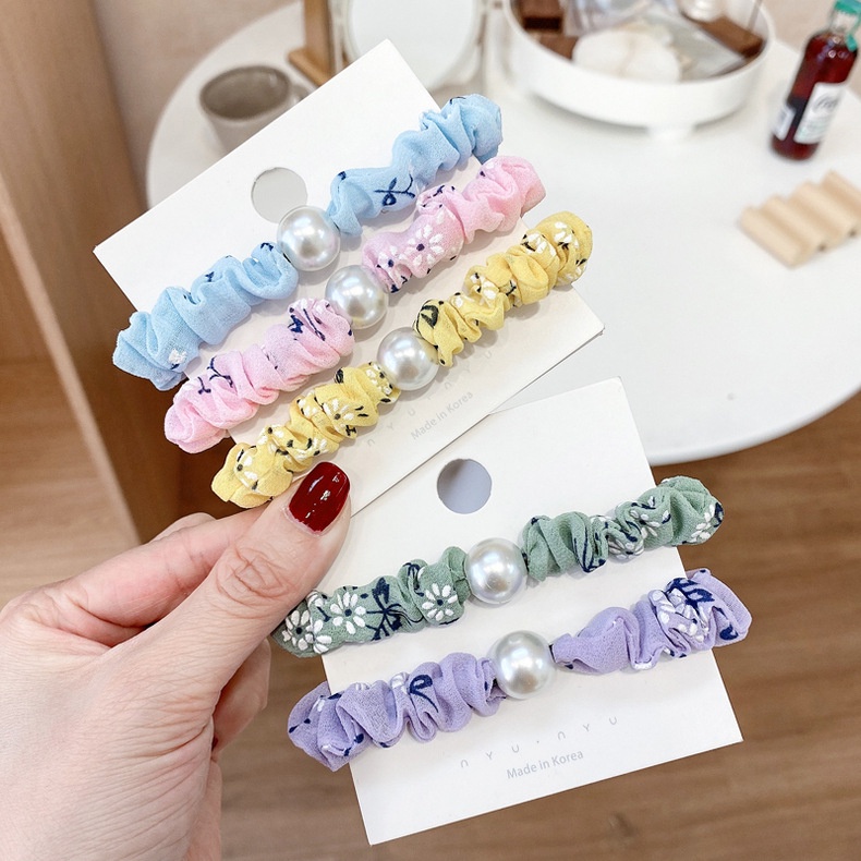Dây cột tóc dún bèo tùy chọn mẫu thời trang Hàn Quốc cho nữ