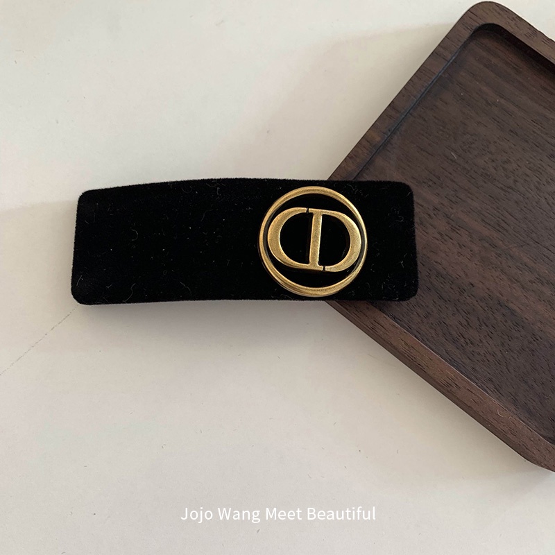 Kẹp Tóc Nhung Đen Đính Ngọc Trai Nhân Tạo Thời Trang Dành Cho Nữ