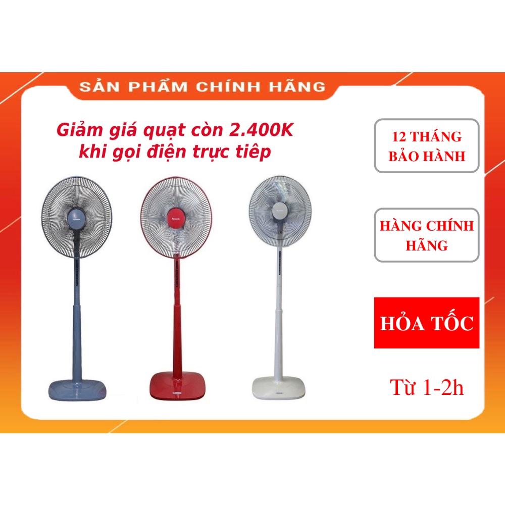 Quạt cây đứng Panasonic, màu đỏ, có điều khiển F-409KMR (220V)
