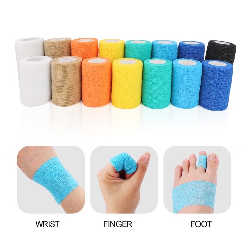 1 Cuộn Băng Quấn Bảo Vệ Cổ Tay Tự Dính 4.5m Bằng Vải Không Dệt Thoáng Khí Hỗ Trợ Giảm Đau Khi Chơi Thể Thao