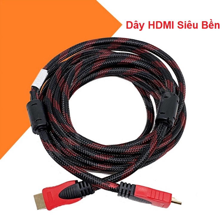 Dây HDMI Chuẩn 1.4v, 4K FULL-HD 1080, Cáp HDMI Tròn Chống Rối, Bọc Lưới Chống Nhiễu Dài 1.5M - 3M - 5M - 10M - 15M - 20M