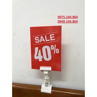 Combo 5 bảng nhựa sale và 5 tay kẹp sale rô bốt