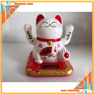 [XẢ KHO] MÈO THẦN TÀI VẪY 2 TAY NĂNG LƯỢNG MẶT TRỜI