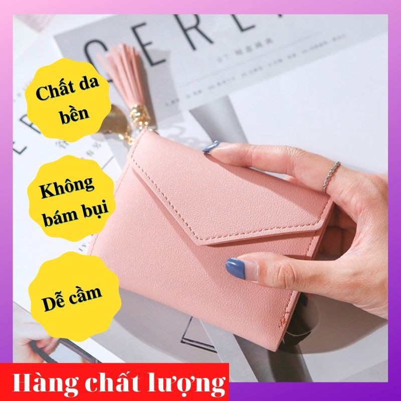 Ví nữ ngắn mini cao cấp tua rua dễ thương VD70