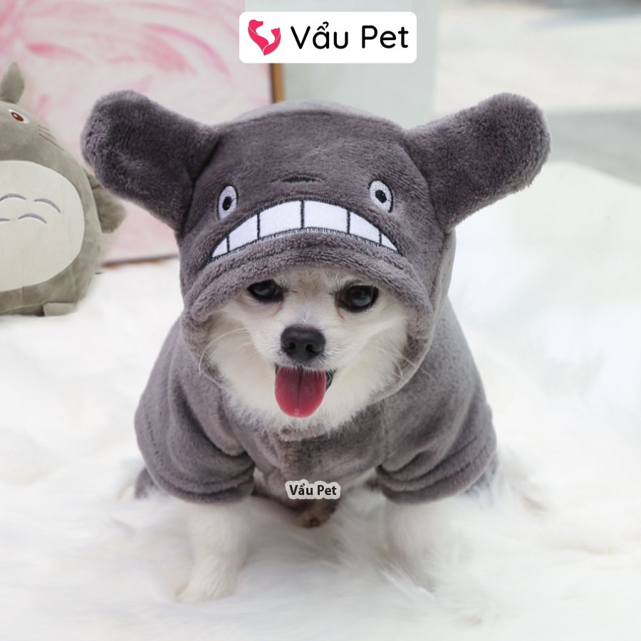 Áo cho chó mèo Bộ lông Totoro - Quần áo cho chó poodle, con, lớn, mèo, thú cưng Vẩu Pet Shop