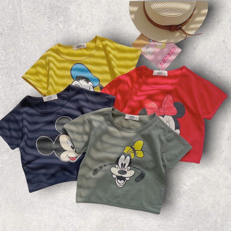 áo thun bé trai bé gái cotton chuột mickey và những người bạn Beemo Fashion