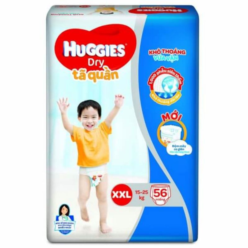 Bỉm  Huggies size M/L/XL/ XXL - Hàng Chính Hãng (Từ 6 - 25kg)