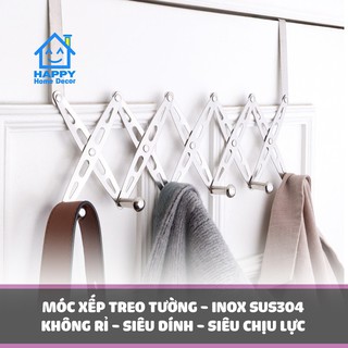MÓC TREO ĐỒ SAU CỬA XẾP GỌN - INOX SU304
