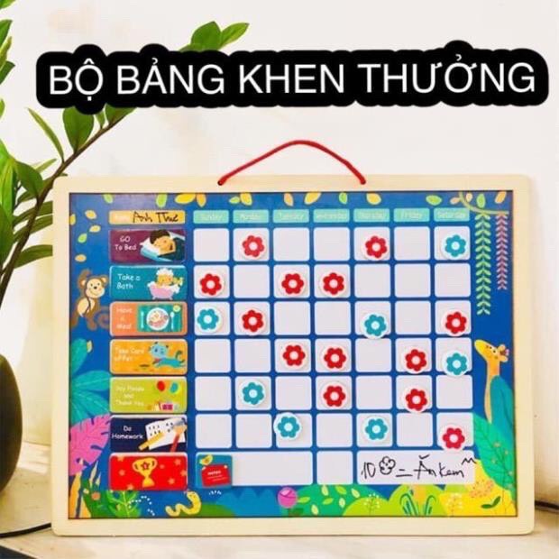 Bảng Khen Thưởng Kỷ Luật Gắn Nam Châm Giúp Cho Bé Rèn Tính Kỷ Luật ,Rèn Luyện Bản Thân